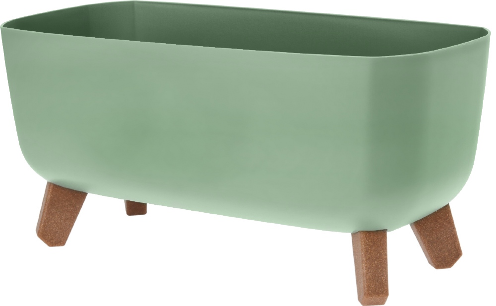 EXCELLENT HOUSEWARE Květináč na nožkách 39x19,5x22 cm zelený KO-Y89300080zele