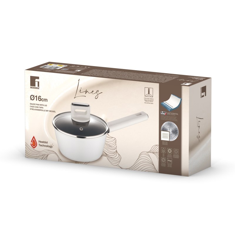 BERGNER Rendlík s poklicí LINES 16 cm šedobílá BG-56089-GY - thumb (1)