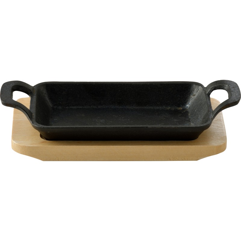 MASTERPRO Pekáč litinový s podstavcem COOK & SHARE 17x10x2,5 cm černá  BGMP-3807-EM - thumb (1)