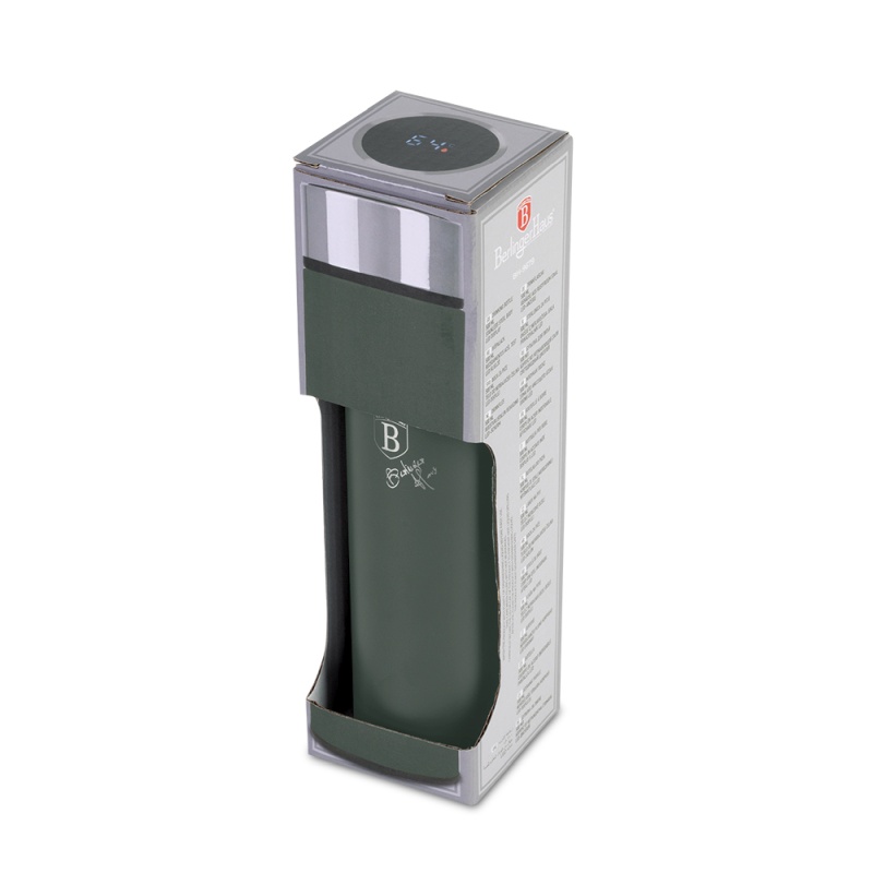 BERLINGERHAUS Chytrá termoska s ukazatelem teploty 0,5 l Matte Green Collection BH-9679