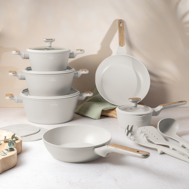 BERLINGERHAUS Sada nádobí s titanovým povrchem 15 ks Sahara Nordic Collection BH-8325