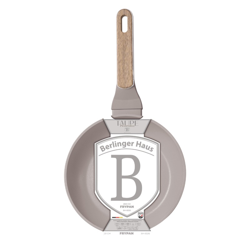 BERLINGERHAUS Pánev s titanovým povrchem 20 cm Taupe Nordic Collection BH-8326