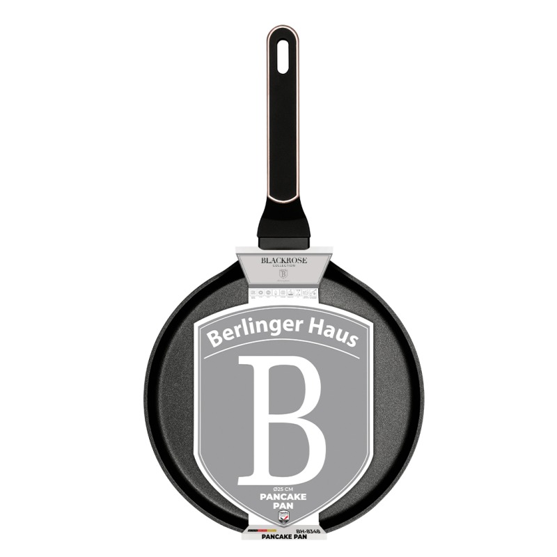 BERLINGERHAUS Pánev na palačinky s titanovým povrchem 25 cm Black Rose Collection BH-8348