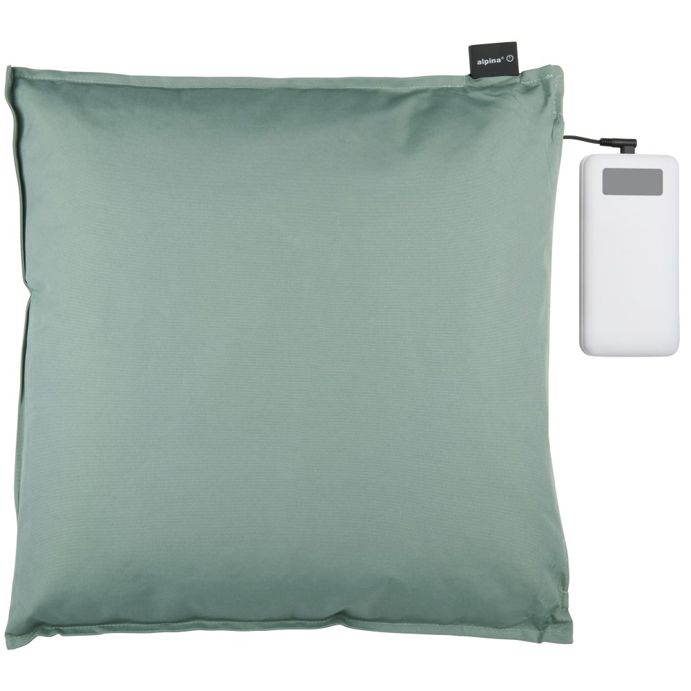 ALPINA Elektrický vyhřívaný polštář USB 40 x 40 x 14 cm světle zelená ED-244059