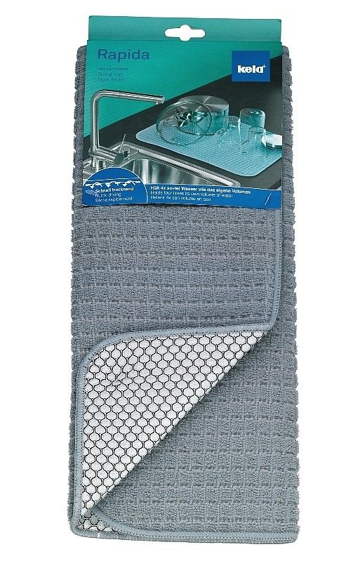 KELA Odkvapkávacia podložka na riad RAPIDA 50 x 39 cm šedá KL-11642