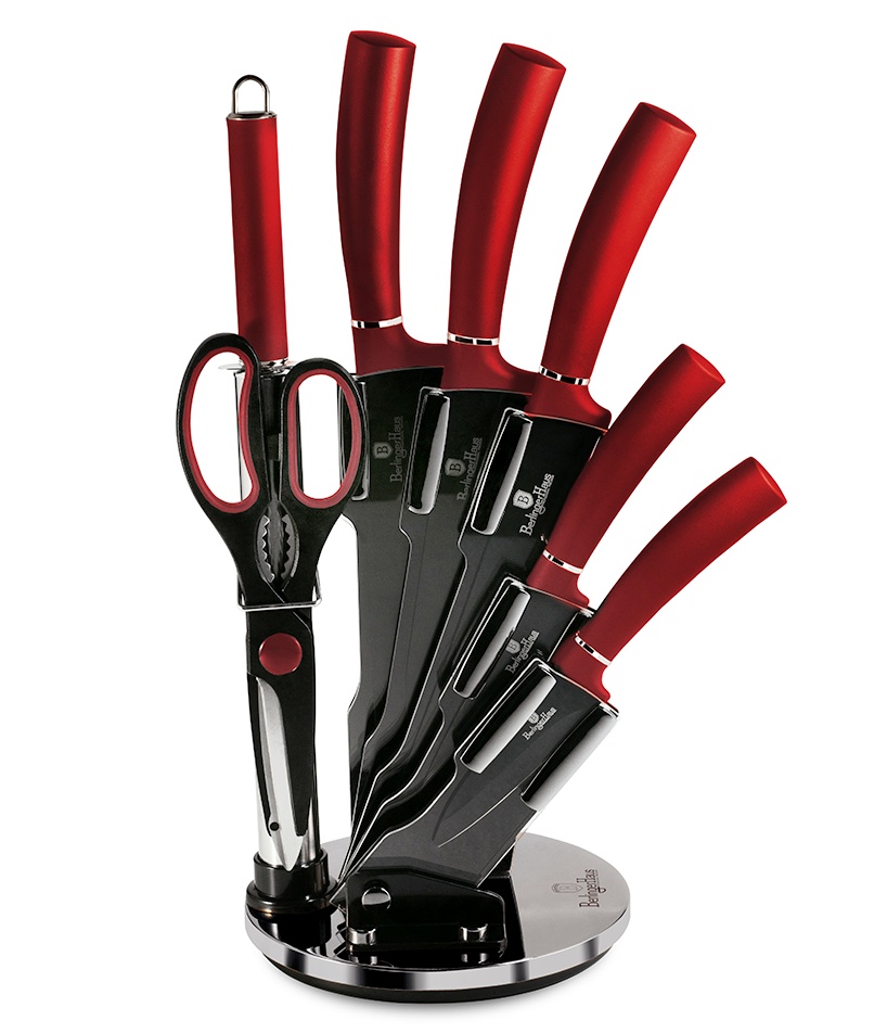 Product detail of BERLINGERHAUS Sada nožů ve stojanu s nepřilnavým povrchem 8 ks Burgundy Metallic Line BH-2562