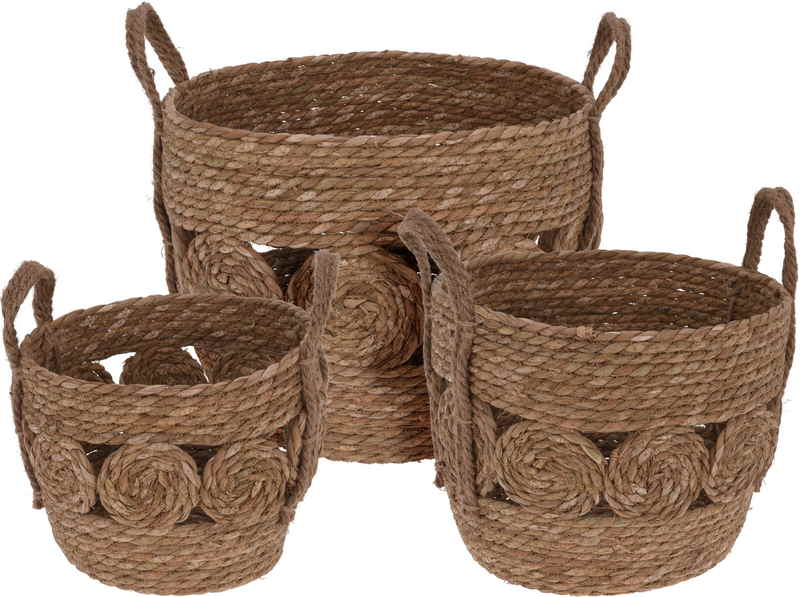 PROGARDEN Obal na kvetináč sada 3 ks pletený KO-KR2002180