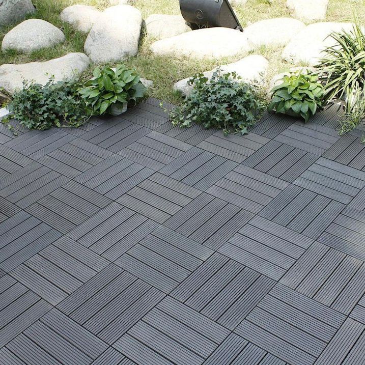PROGARDEN Dlaždice terasové sada 6 ks polywood šedá KO-X64000020
