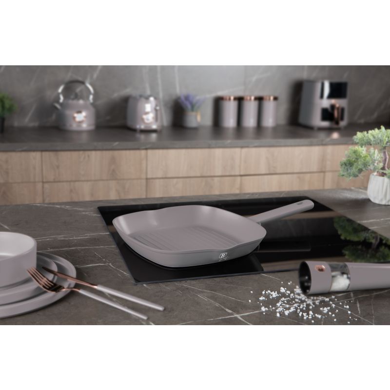 BERLINGERHAUS Pánev grilovací s titanovým povrchem 28 cm Taupe Collection BH-8096