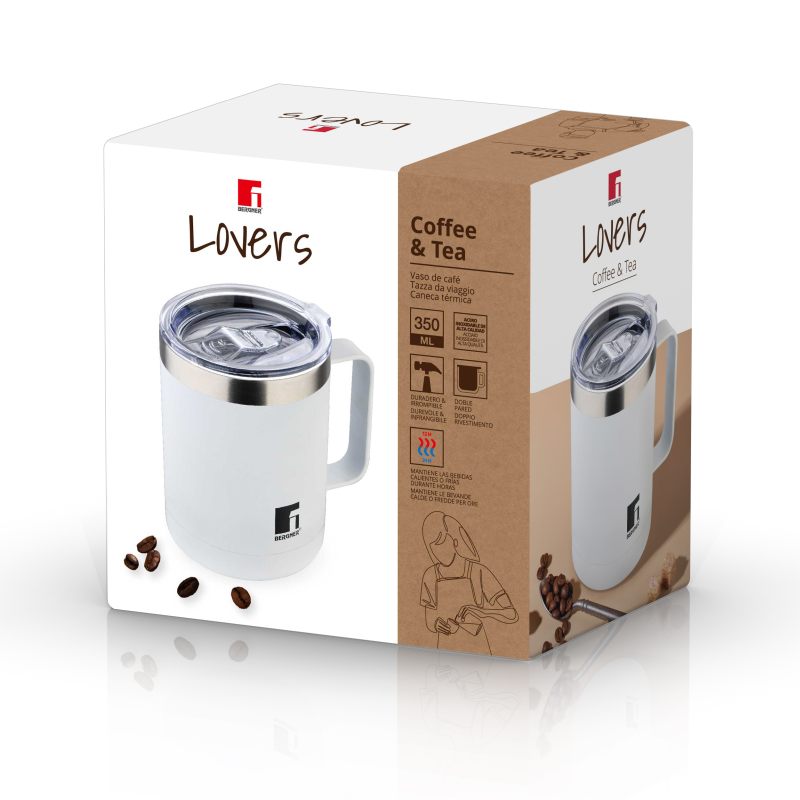 Bergner Termohrnek 350 ml nerez bílá BG-37788-WH