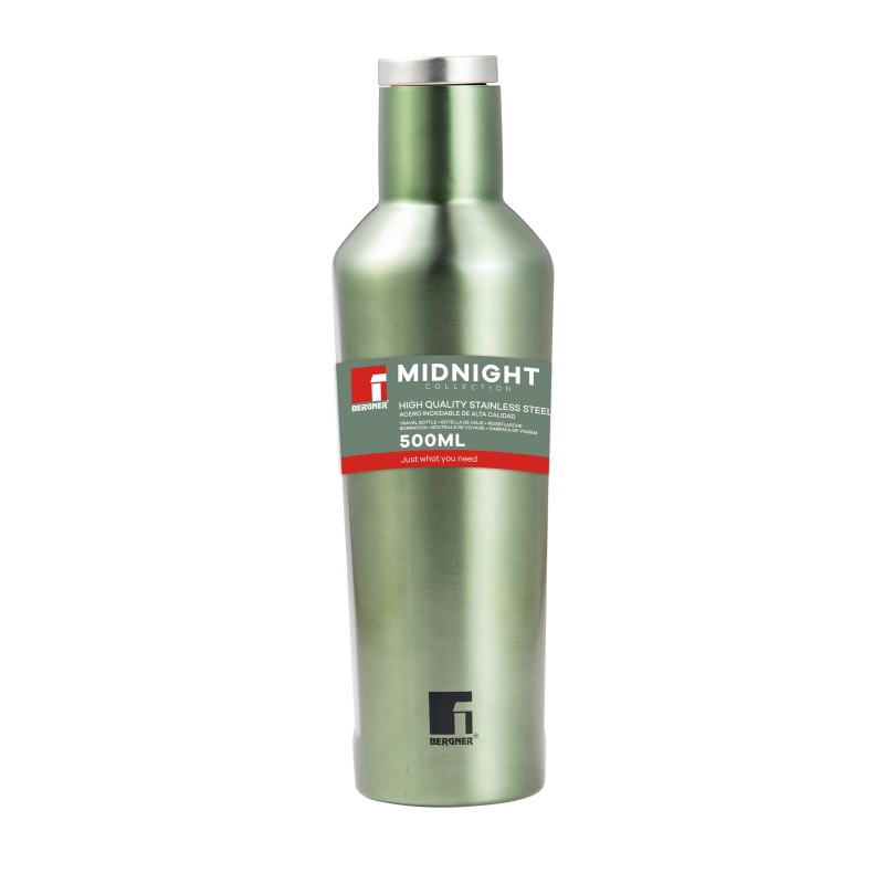 BERGNER Termoska lahev MIDNIGHT nerez 500 ml BG-41757-GR - thumb (1)