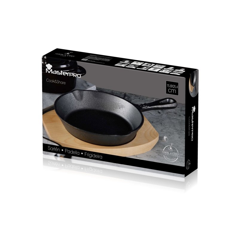MASTERPRO Pánev litinová COOK & SHARE 15,8 cm černá BGMP-3803-EM - thumb (4)