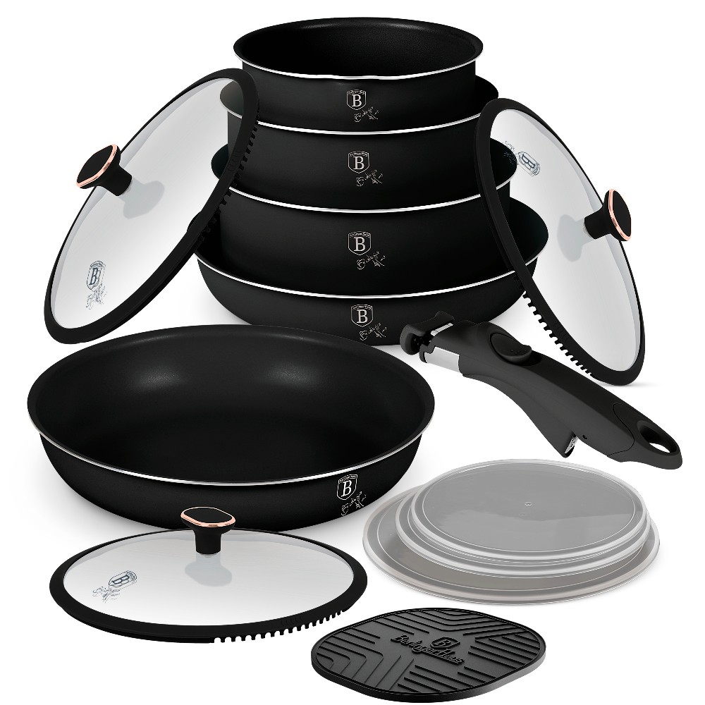 BERLINGERHAUS Sada nádobí s titanovým povrchem 13 ks Black Rose Collection BH-8419