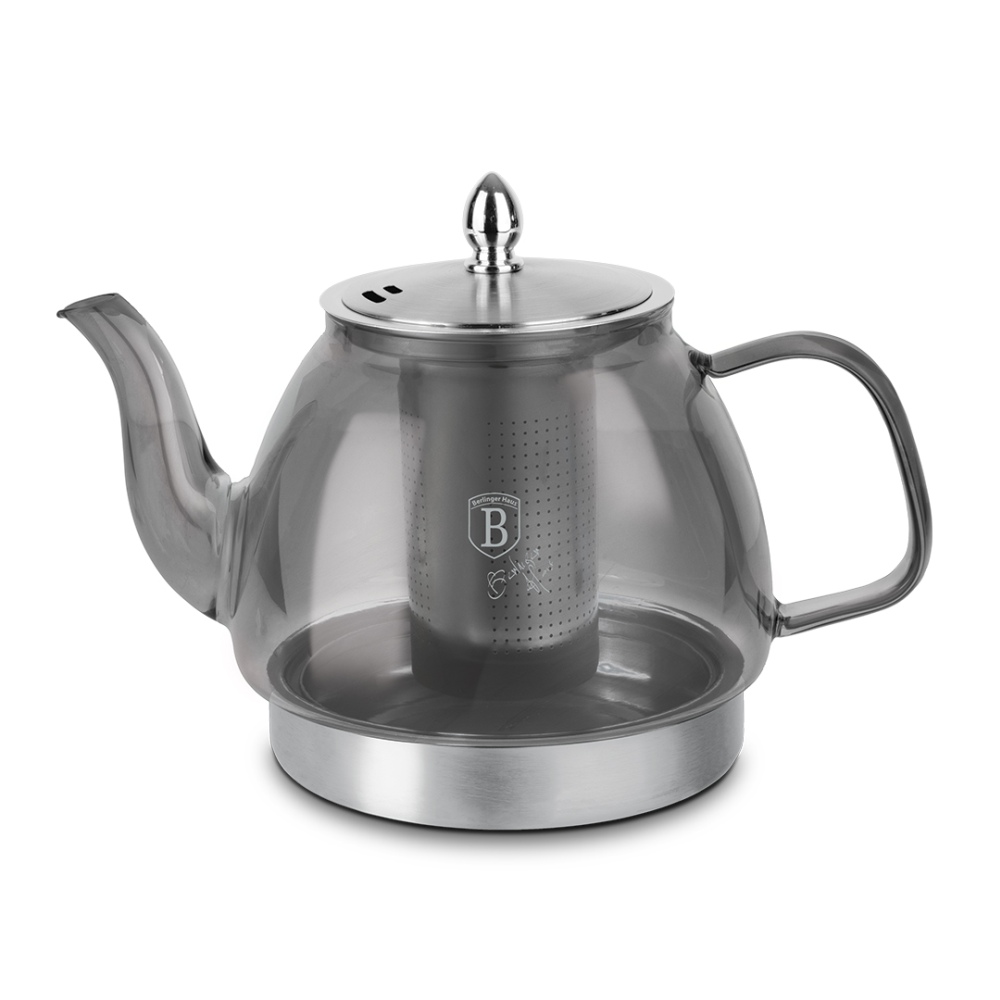 BERLINGERHAUS Konvice čajová termosklo s filtrem 1,2 l šedá pro indukci BH-8944