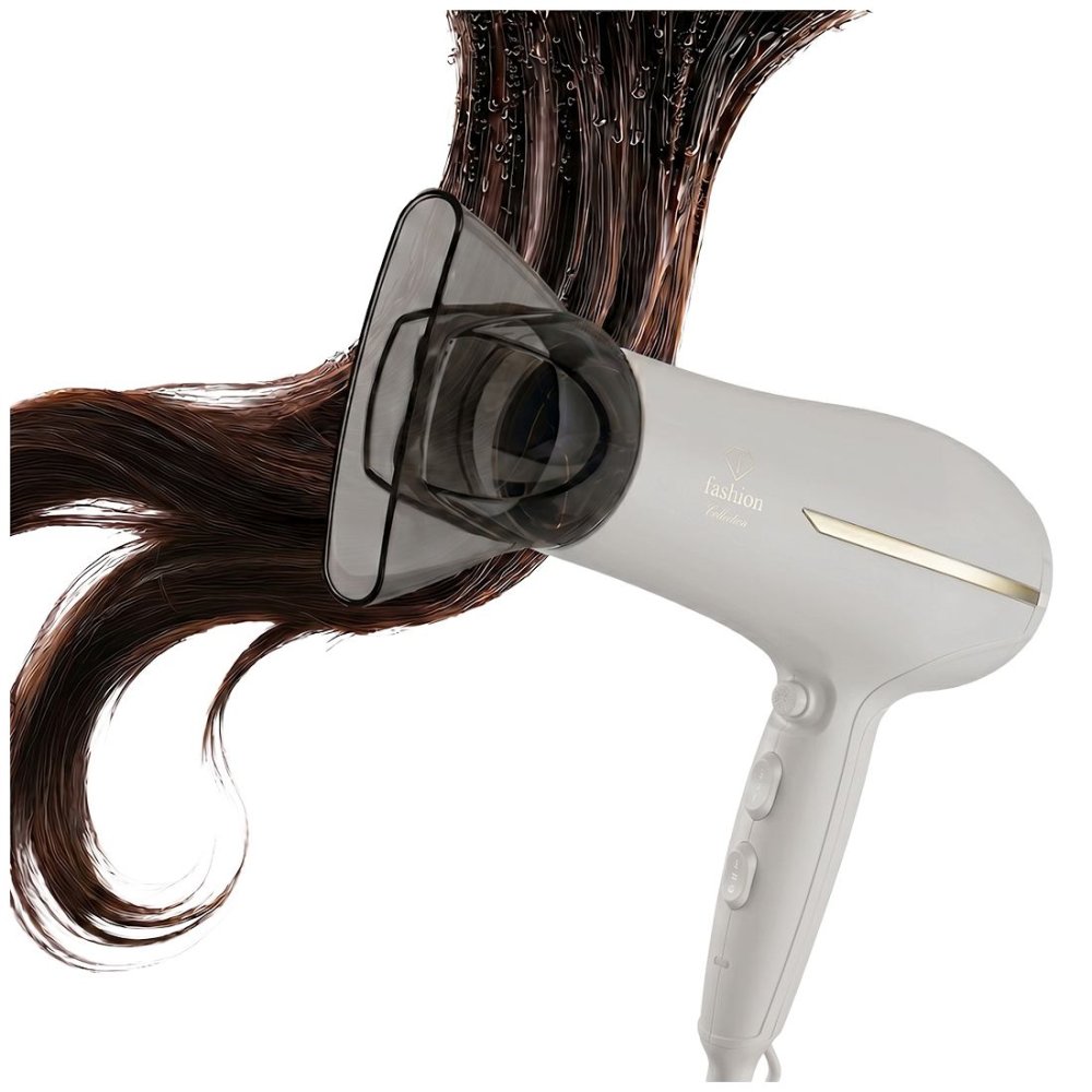 Fashion TV by BerlingerHaus Profesionální fén na vlasy s difuzérem a ionizátorem 2300W Cream Gold Collection FTV-0145