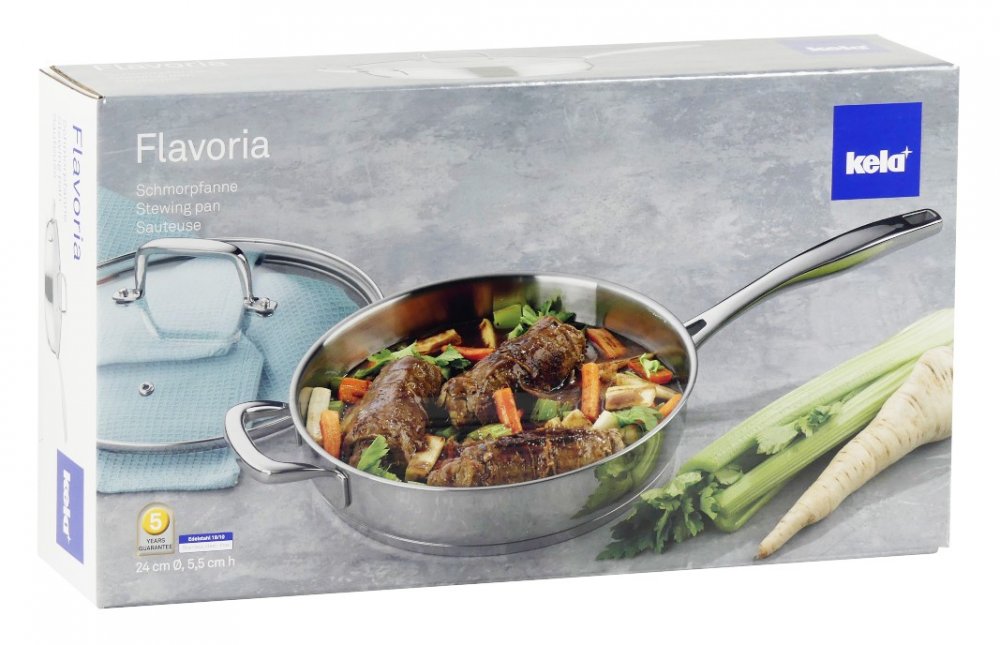 KELA Panvica s pokrievkou nerez 18/10 FLAVORIA 24 cm KL-10185