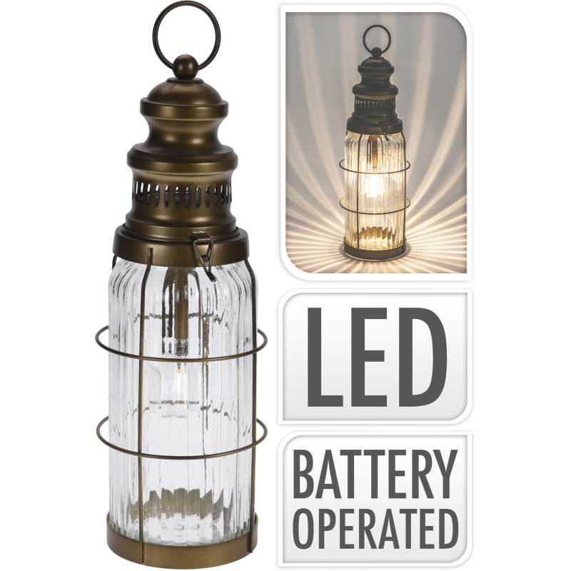 Home Styling Collection Lucerna s LED žárovkou 38 cm sklo / kov KO-XX8323110