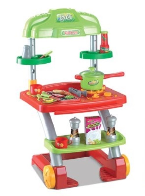 G21 Hračka G21 LOVELY letní kuchyňka s grilem na kolečkách G21-690960