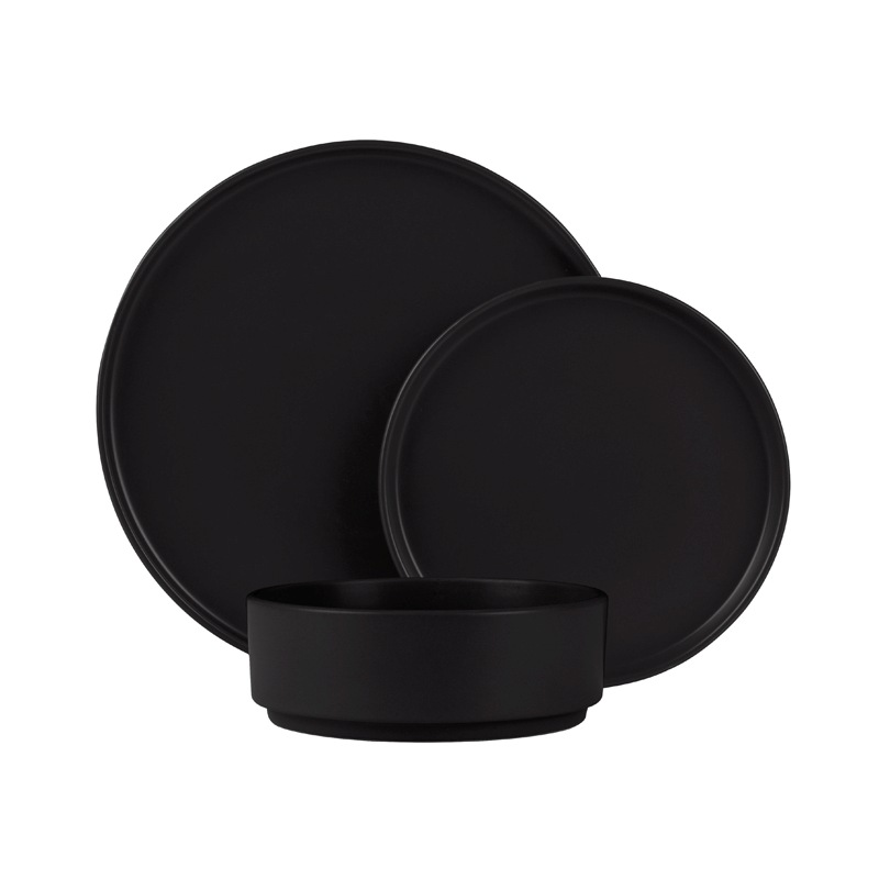 BERLINGERHAUS Jídelní sada talířů 18 ks Matte Black Collection BH-10009 - thumb (0)