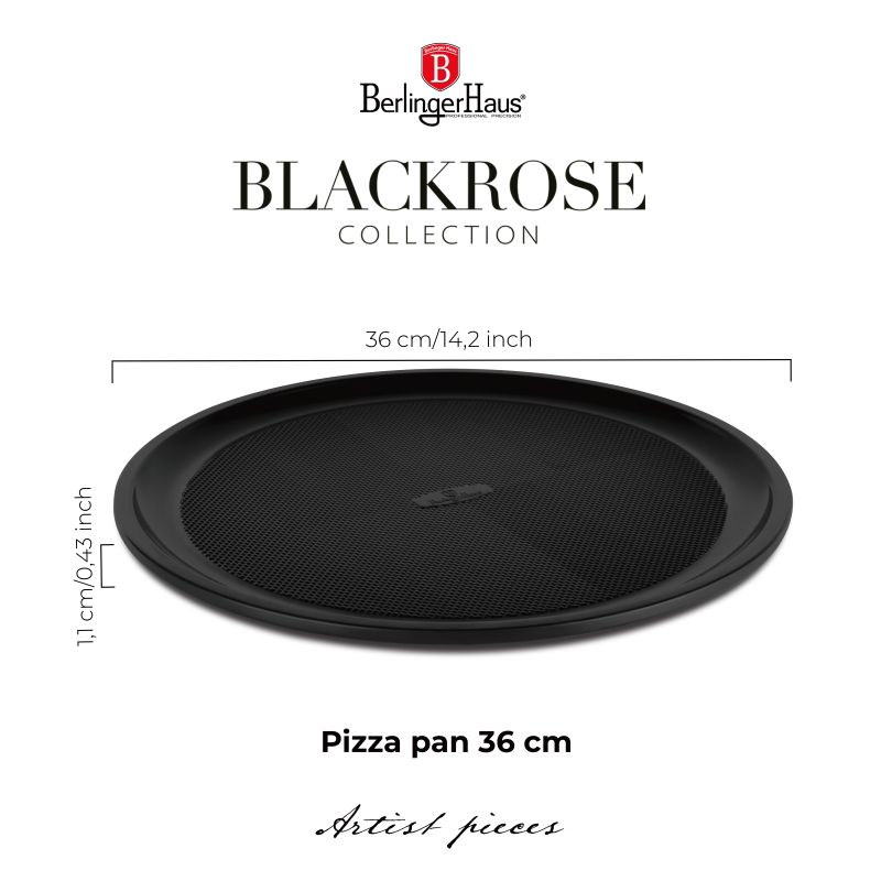 BERLINGERHAUS Pánev na pizzu s titanovým povrchem 36 cm Matte Black Collection BH-7928