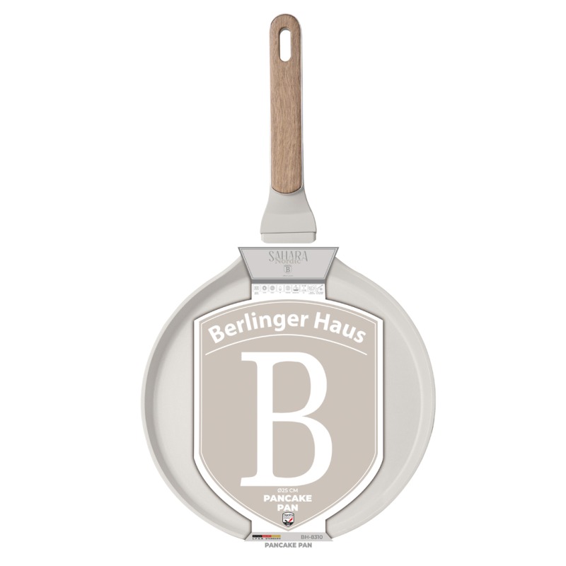 BERLINGERHAUS Pánev na palačinky s titanovým povrchem 25 cm Sahara Nordic Collection BH-8310