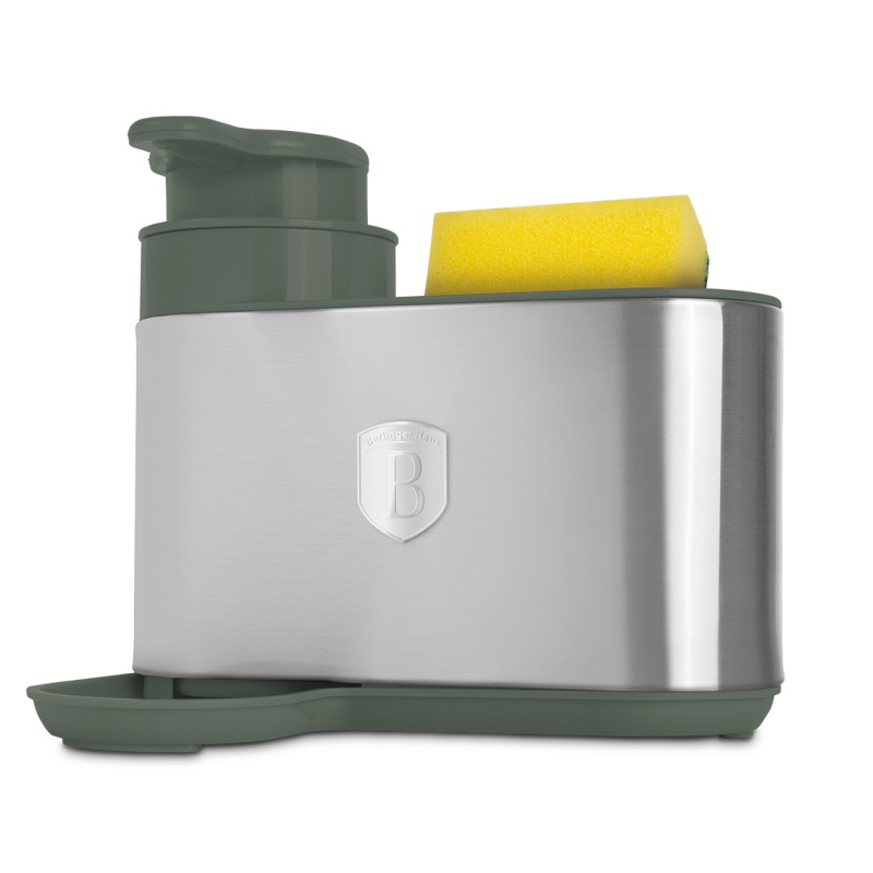 BERLINGERHAUS Dávkovač mycího prostředku 2 v 1 Matte Green Collection BH-8933