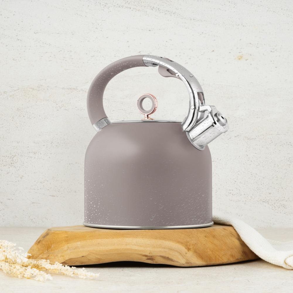 BERLINGERHAUS Konvice pískací se skleněným víkem 3 L Taupe Collection BH-8914