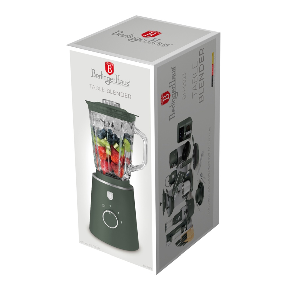 BERLINGERHAUS Stolní mixér se skleněnou nádobou 1,5 L 1000 W Matte Green Collection BH-9823