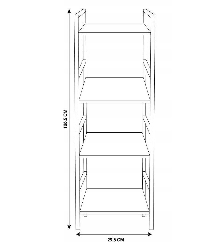 HOMESTYLING Úložný regál 4 police 106 cm KO-DD1000680