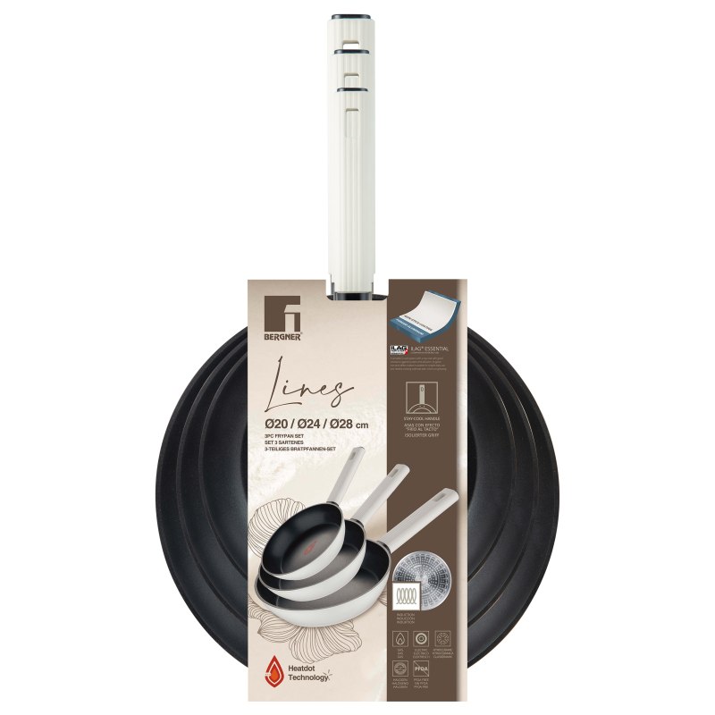 BERGNER Sada pánví s nepřilnavým povrchem LINES 20, 24, 28 cm BG-56096-GY - thumb (1)