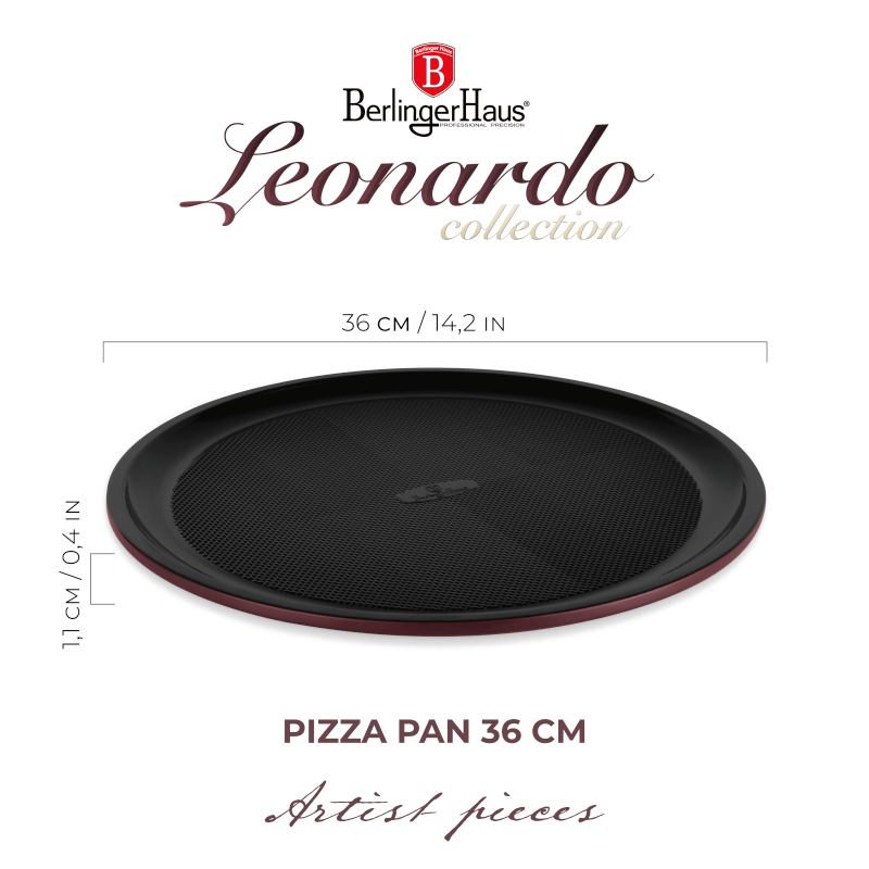 BERLINGERHAUS Pánev na pizzu s titanovým povrchem 36 cm Leonardo Collection BH-7923