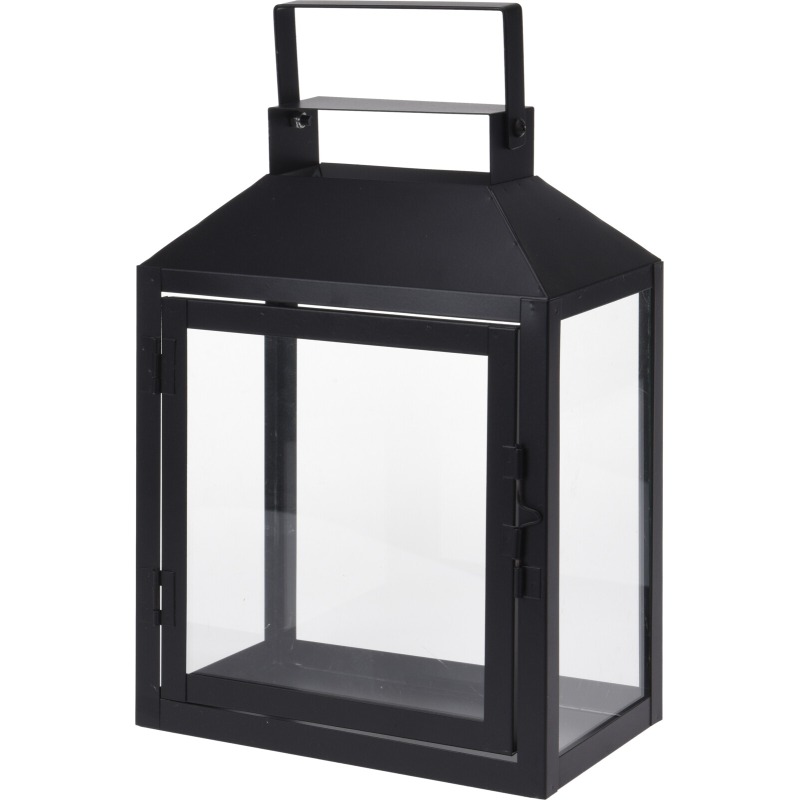 HOMESTYLING Lucerna kovová sada 3 ks sklo 44+35+28cm KO-HZ1952000