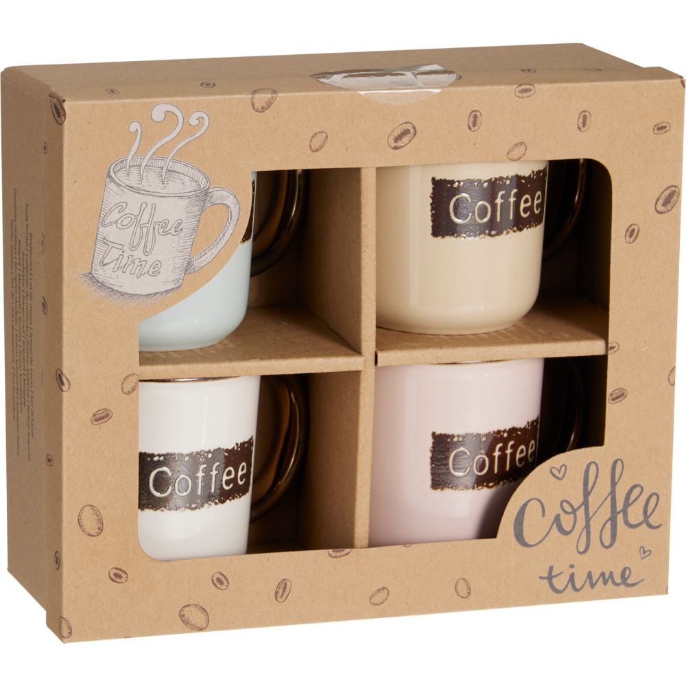 EXCELLENT HOUSEWARE Sada hrnků kamenina 4 ks 200 ml KO-Q75102900