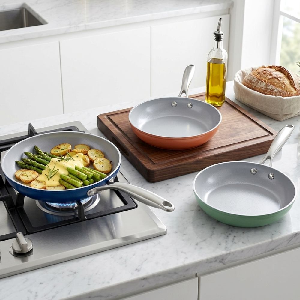 CS KOCHSYSTEME Pánev s keramickým povrchem Terra 20 cm zelená CS-109455