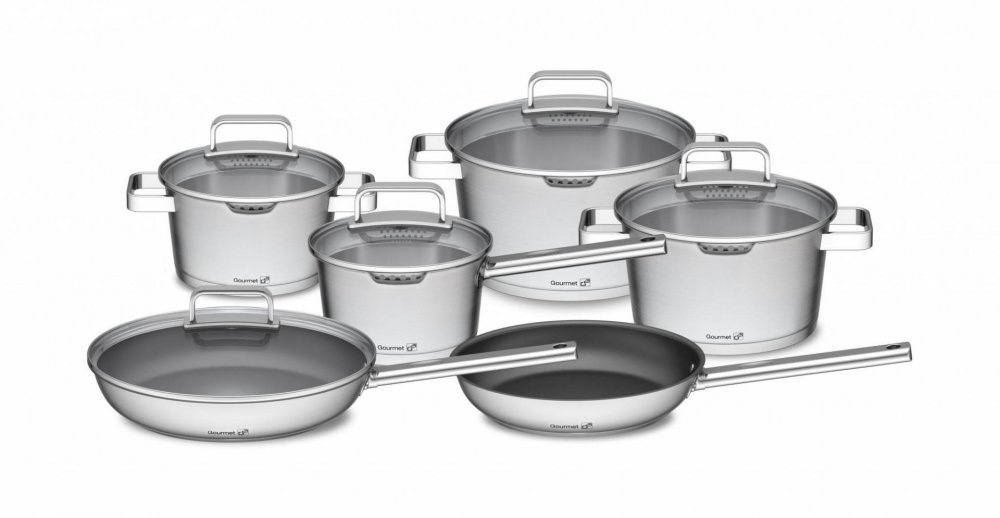 G21 Sada nádobí G21 Gourmet Magic s pánví navíc, 11 dílů, nerez G21-6352115