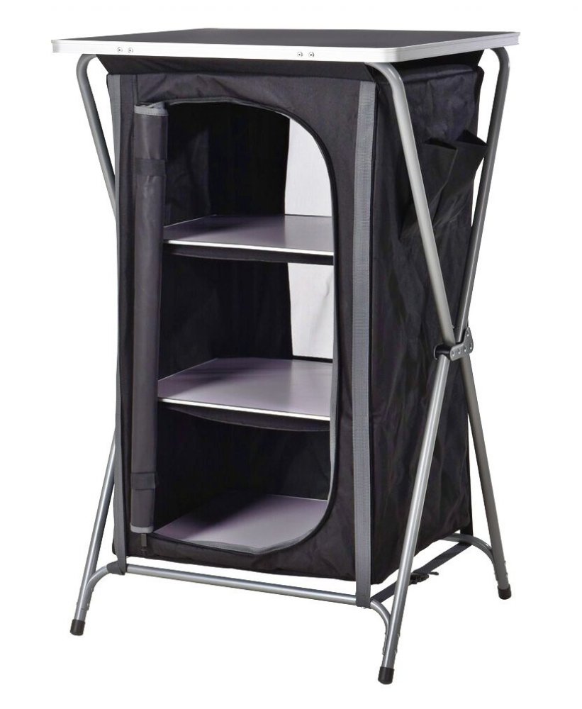 PROGARDEN Kempingový nábytek skříňka skládací 60 x 97 cm černá KO-X35000360