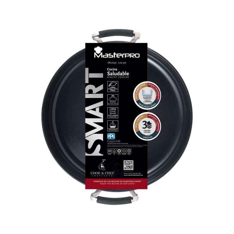 MASTERPRO Pánev servírovací SMART 28cm stříbrná BGEU-3829 - thumb (3)