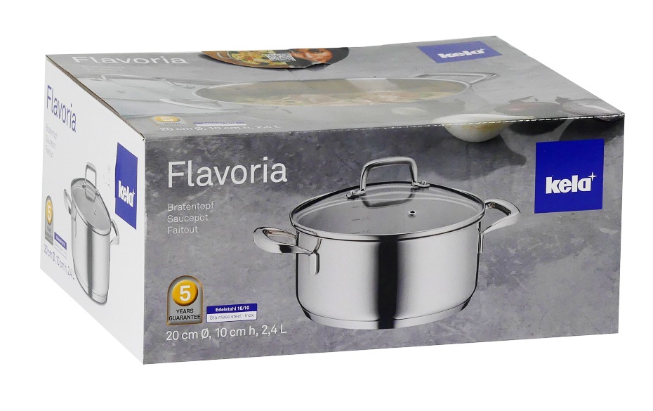 KELA Kastról s pokrievkou nerez 18/10 FLAVORIA 20 cm KL-10172