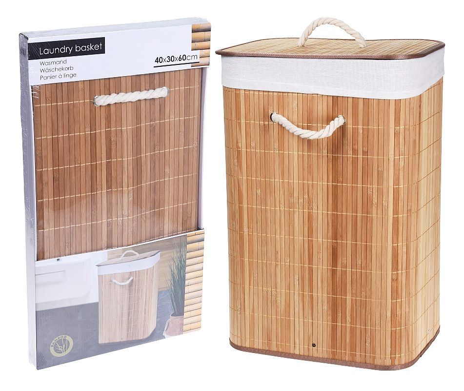 EXCELLENT HOUSEWARE Koš na prádlo bambus 72 l KO-HX9100500