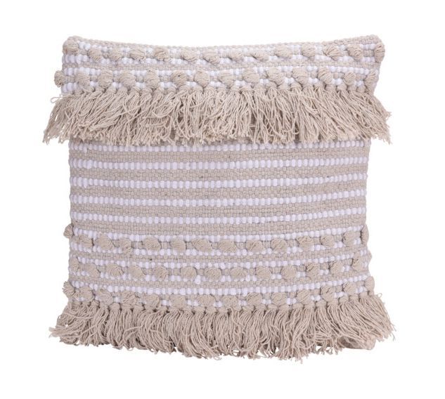 HOMESTYLING Vankúš dekoračný so strapcami bavlna 45 x 45 cm DESIGN 3 KO-A35850010des3