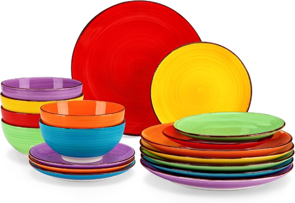 HIT Talíře na polévku hluboké sada 6 ks 21 cm barevné COLOURS HT-24326792 - thumb (2)