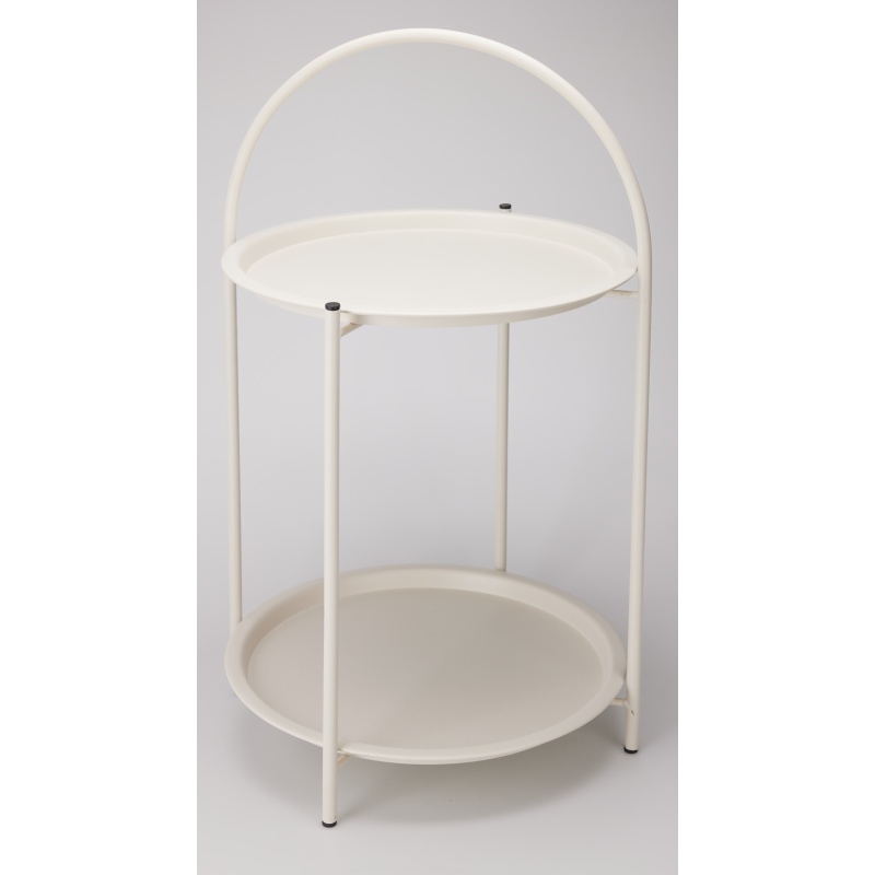 AMBIANCE Odkládací stolek kovový 66 cm bílá KO-NB1510570