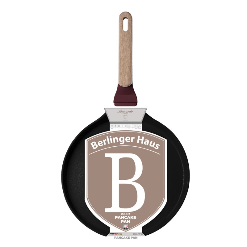 BERLINGERHAUS Pánev na palačinky s titanovým povrchem 25 cm Leonardo Nordic Collection BH-8291