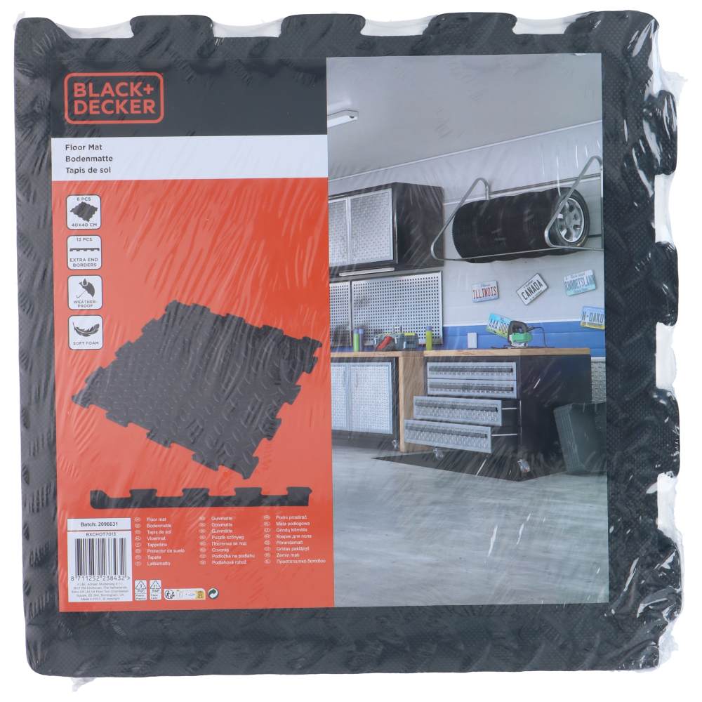 BLACKDECKER Podlahové rohože 40 x 40 cm sada 6ks ED-223843