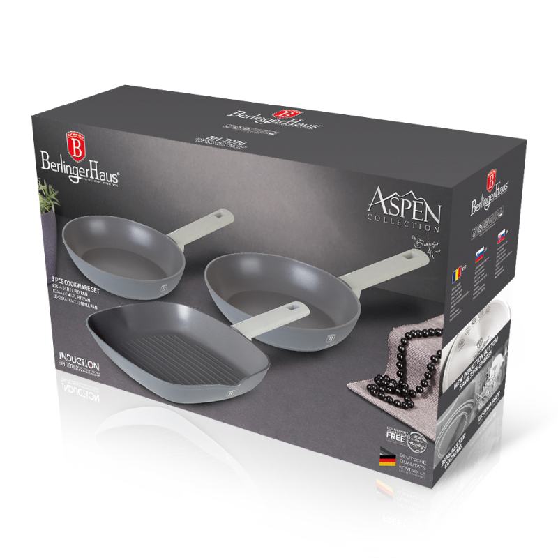 BERLINGERHAUS Sada pánví s titanovým povrchem 3 ks Aspen Collection BH-7076