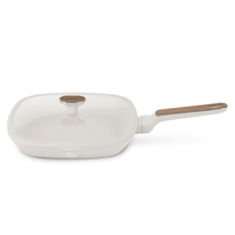 BERLINGERHAUS Grilovací pánev s titanovým povrchem a poklicí 28 cm Sahara Nordic Collection BH-8317
