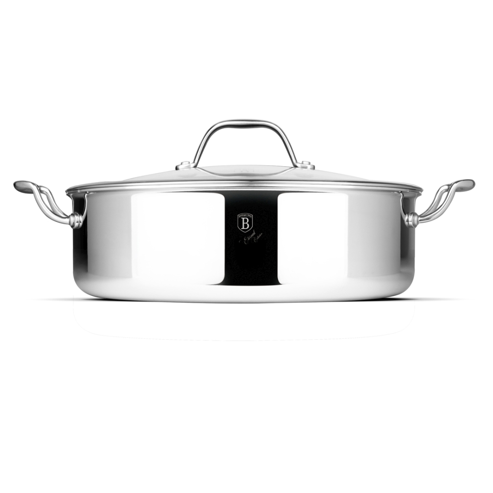 BERLINGERHAUS Kastrol nerezový s nepřilnavým povrchem a poklicí 28 cm Eternal Collection BH-8515