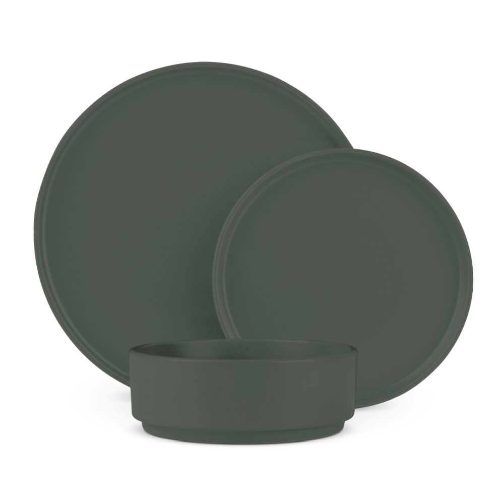 BERLINGERHAUS Jídelní sada talířů 18 ks Matte Green Collection LP-BH-261