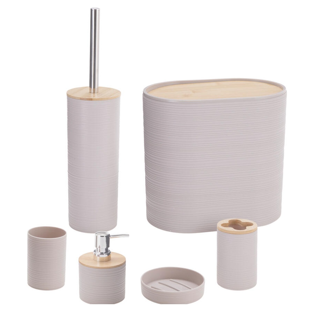 BATHROOM SOLUTIONS Koupelnové doplňky sada 6 ks šedá KO-314420500