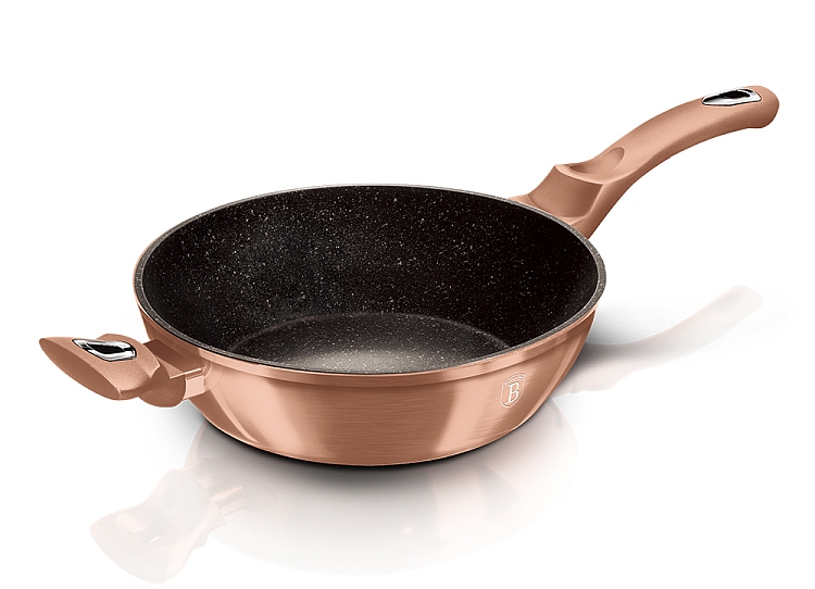 BERLINGERHAUS Pánev hluboká s mramorovým povrchem a poklicí 28 cm Rosegold Metallic Line BH-1518 - thumb (6)